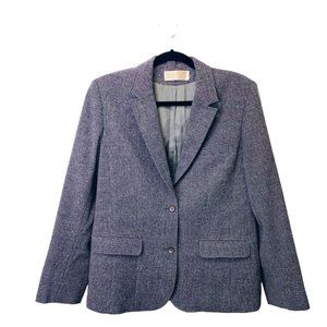 Pendleton 100% Wool Women's Vintage Padded Shoulder Button Up Blazer Tweed Knit